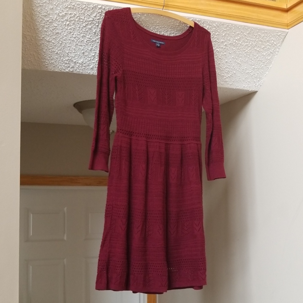American Eagle Outfitters AEO knit dress wine